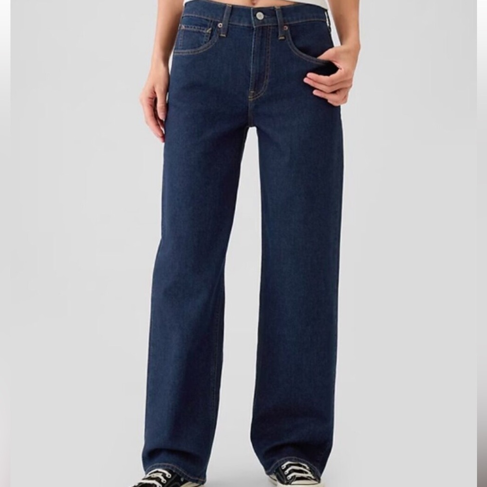 Gap 90"s Loose Mid-Rise Dark Wash Jeans Women 29 8R Organic Cotton Retro Comfort